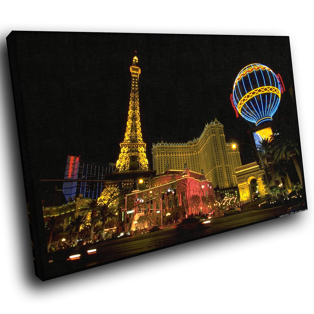 SC228 Las Vegas Parisian Hotel Scenic Wall Art Picture Large Canvas ...